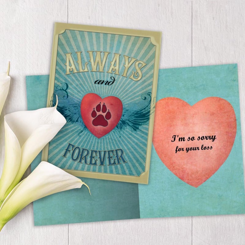 Tree-Free Greetings Forever Friends Pet Sympathy Card Assortment, 5 x 7 Inches, 8 Cards and Envelopes per Set (GA31528) - Image 2